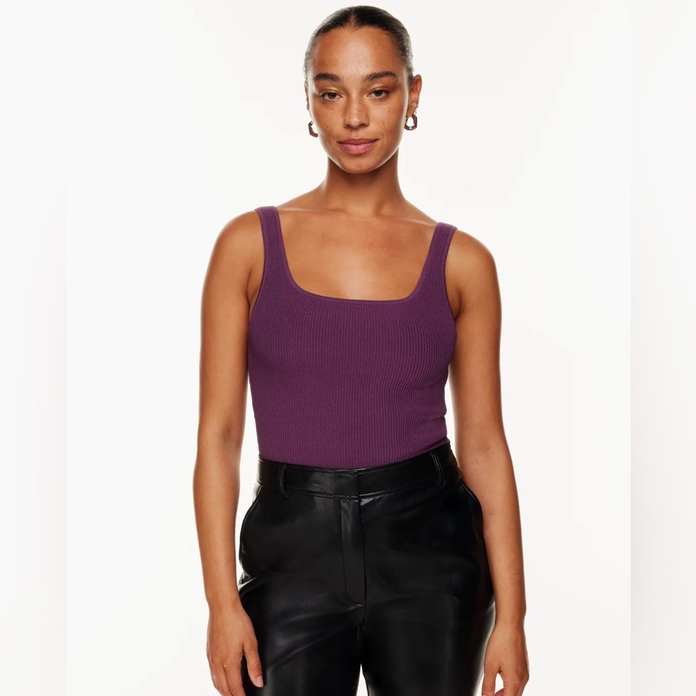 Babaton Sculpt Knit Squareneck Tank (S)